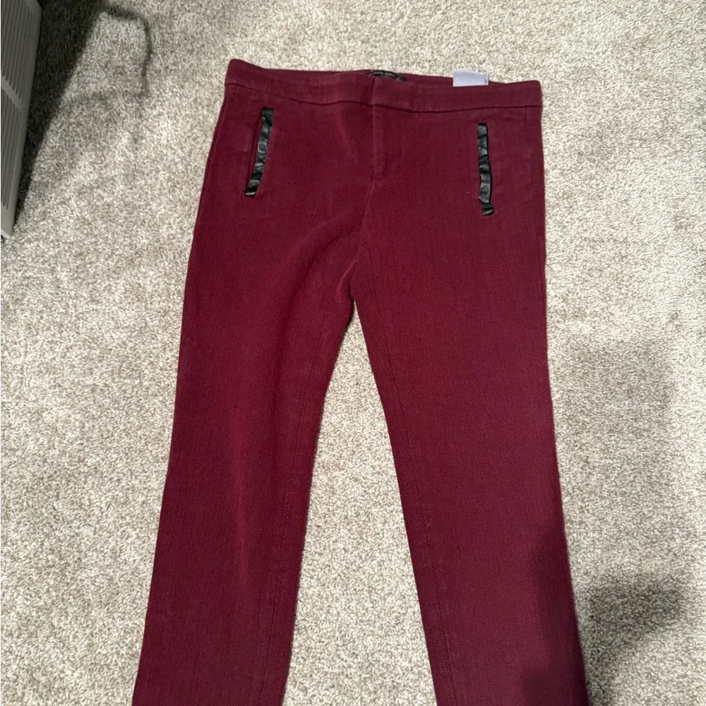 BUNDLE Banana Republic BURGUNDY and Black Dress Pants with Classic Style & Plaid